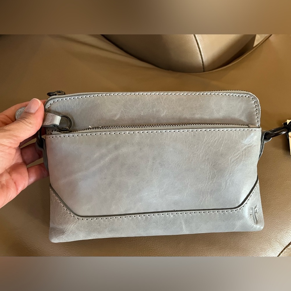 Frye Melissa Leather Crossbody Wristlet, Purple